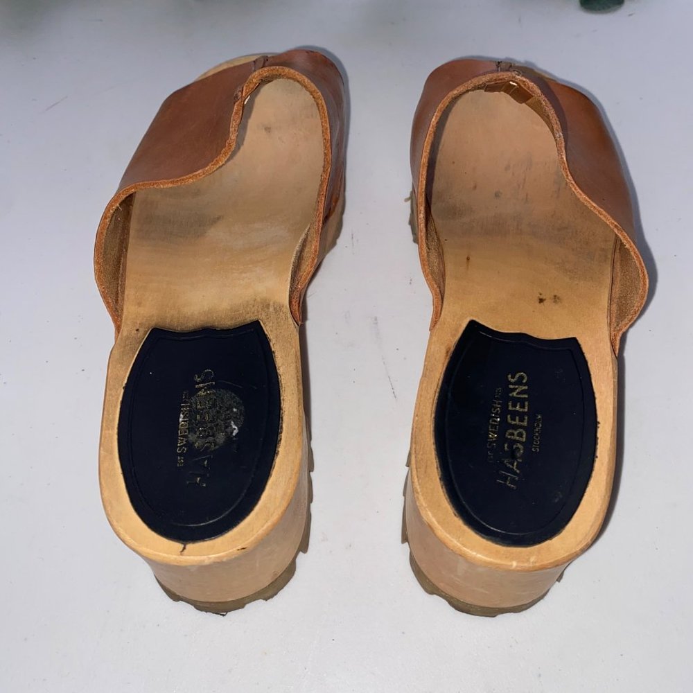 Swedish Hasbeens Ann Sandals Clogs Shoes Brown Tan - Picture 11 of 12